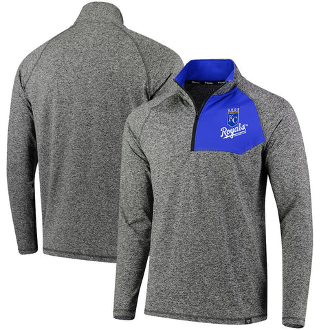 Kansas City Royals   Static Quarter-Zip Pullover Jacket - Heathered Gray
