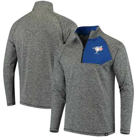 Toronto Blue Jays   Static Quarter-Zip Pullover Jacket - Heathered Gray