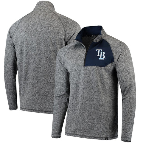 Tampa Bay Rays   Static Quarter-Zip Pullover Jacket - Heathered Gray