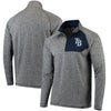 Tampa Bay Rays   Static Quarter-Zip Pullover Jacket - Heathered Gray