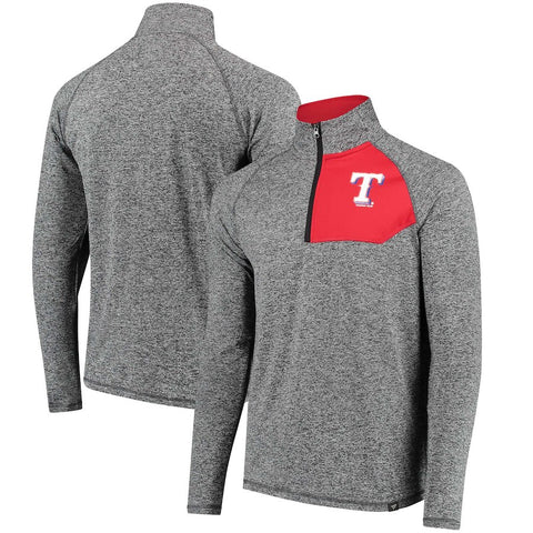 Texas Rangers   Static Quarter-Zip Pullover Jacket - Heathered Gray