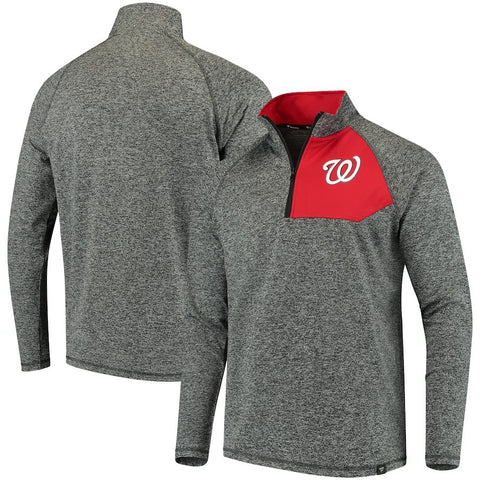 Washington Nationals   Static Quarter-Zip Pullover Jacket - Heathered Gray