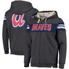 Atlanta Braves   True Classics Full-Zip Hoodie - Heathered Charcoal