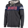 Atlanta Braves   True Classics Full-Zip Hoodie - Heathered Charcoal