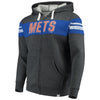New York Mets   True Classics Full-Zip Hoodie - Heathered Charcoal