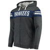 New York Yankees   True Classics Full-Zip Hoodie - Heathered Charcoal