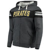 Pittsburgh Pirates   True Classics Full-Zip Hoodie - Heathered Charcoal
