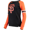 San Francisco Giants   Women's Iconic Fleece Crew Sweatshirt - Black/Orange