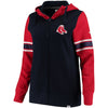 Boston Red Sox   Women's Iconic Full-Zip Hoodie - Navy/Red