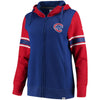Chicago Cubs   Women's Iconic Full-Zip Hoodie - Royal/Red