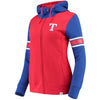 Texas Rangers   Women's Iconic Full-Zip Hoodie - Red/Royal