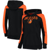 Baltimore Orioles   Women's Iconic Pullover Hoodie - Black/Orange