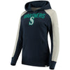Seattle Mariners   Women's Iconic Pullover Hoodie - Navy/Gray