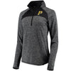 Pittsburgh Pirates   Women's Static Quarter-Zip Pullover Jacket - Heathered Gray/Charcoal