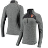 San Francisco Giants   Women's Static Quarter-Zip Pullover Jacket - Heathered Gray/Charcoal