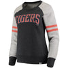 Detroit Tigers   Women's True Classics Pullover Sweatshirt - Heathered Charcoal/Heathered Gray