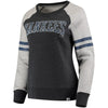 New York Yankees   Women's True Classics Pullover Sweatshirt - Heathered Charcoal/Heathered Gray