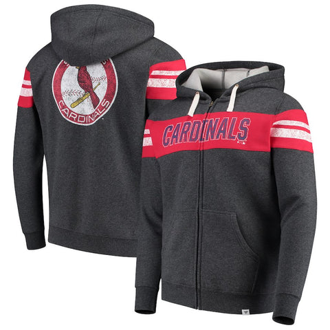St. Louis Cardinals   True Classics Full-Zip Hoodie - Heathered Charcoal