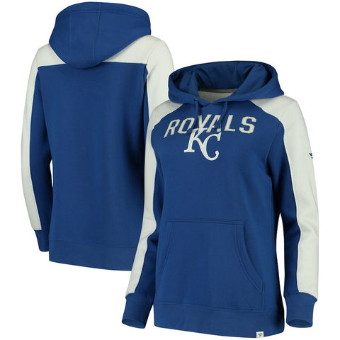 Kansas City Royals   Women's Iconic Pullover Hoodie - Royal/White