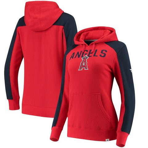 Los Angeles Angels   Women's Iconic Pullover Hoodie - Red/Navy