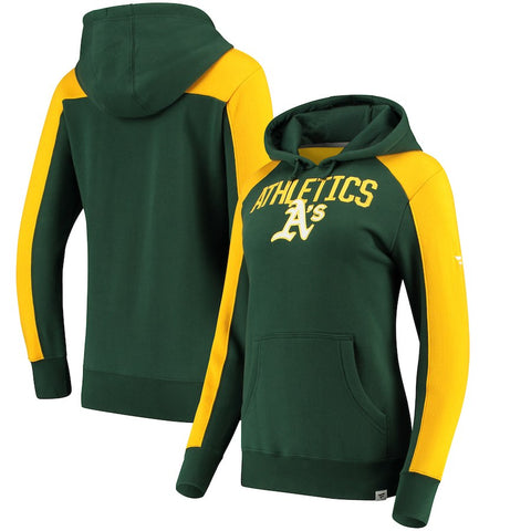 Oakland Athletics   Women's Iconic Pullover Hoodie - Green/Gold