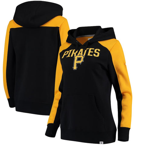 Pittsburgh Pirates   Women's Iconic Pullover Hoodie - Black/Gold