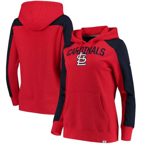 St. Louis Cardinals   Women's Iconic Pullover Hoodie - Red/Navy