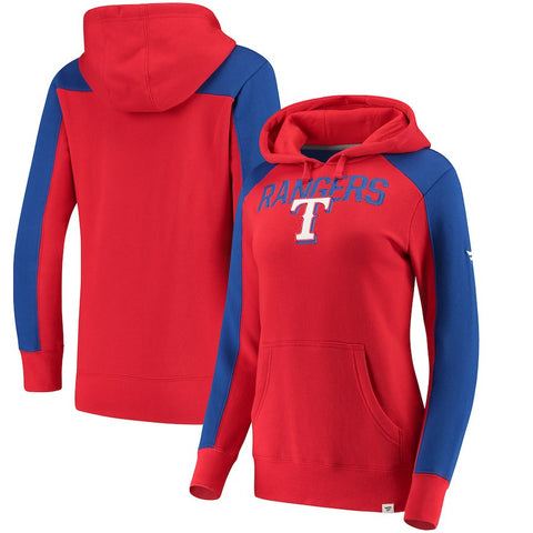 Texas Rangers   Women's Iconic Pullover Hoodie - Royal/Red