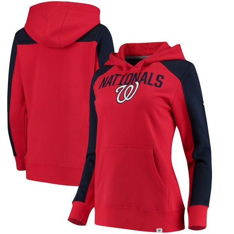 Washington Nationals   Women's Iconic Pullover Hoodie - Red/Navy