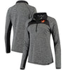 Baltimore Orioles   Women's Static Quarter-Zip Pullover Jacket - Heathered Gray/Charcoal