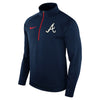 Atlanta Braves Therma Top Bench Half-Zip Pullover Jacket - Navy