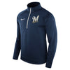 Milwaukee Brewers Therma Top Bench Half-Zip Pullover Jacket - Navy