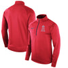 Los Angeles Angels Therma Top Bench Half-Zip Pullover Jacket - Red