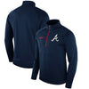 Atlanta Braves Therma Top Bench Half-Zip Pullover Jacket - Navy