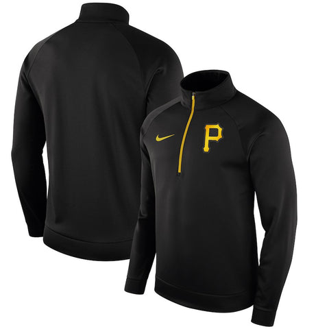 Pittsburgh Pirates Therma Top Bench Half-Zip Pullover Jacket - Black