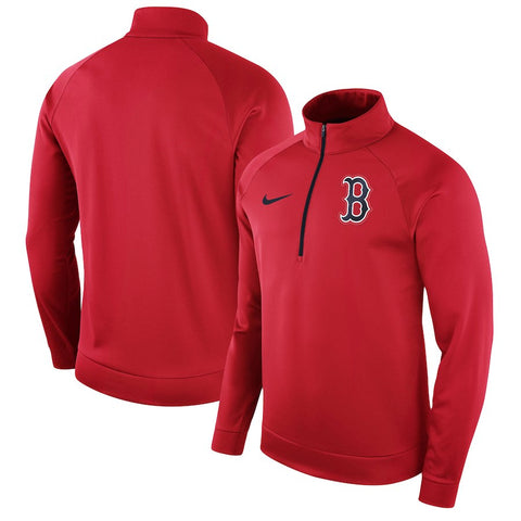 Boston Red Sox Therma Top Bench Half-Zip Pullover Jacket - Red