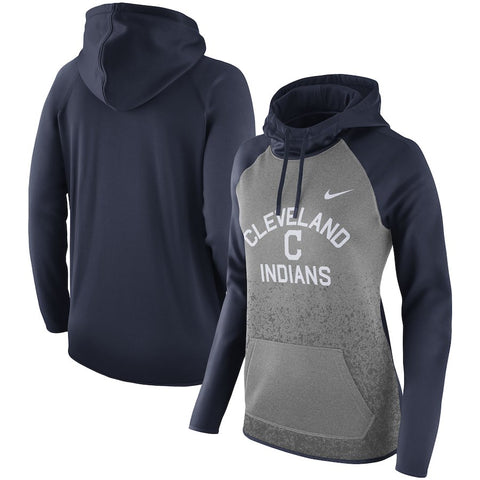 Cleveland Indians Women's All-Time Therma Performance Pullover Hoodie - Dark Gray