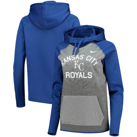 Kansas City Royals Women's All-Time Therma Performance Pullover Hoodie - Dark Gray