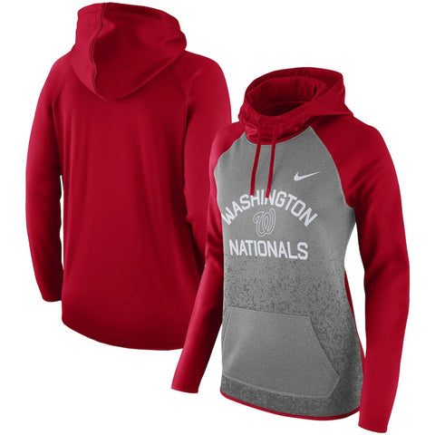 Washington Nationals Women's All-Time Therma Performance Pullover Hoodie - Dark Gray