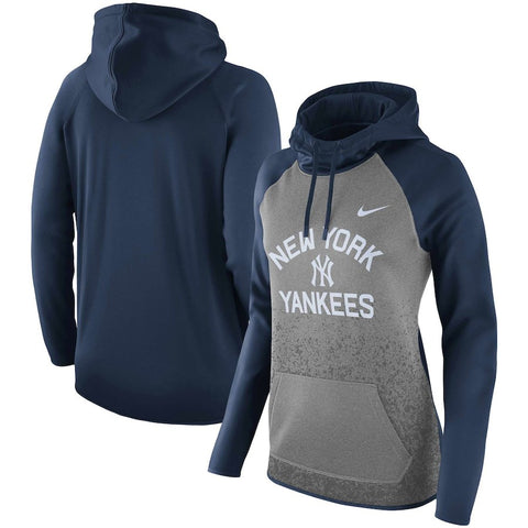 New York Yankees Women's All-Time Therma Performance Pullover Hoodie - Dark Gray