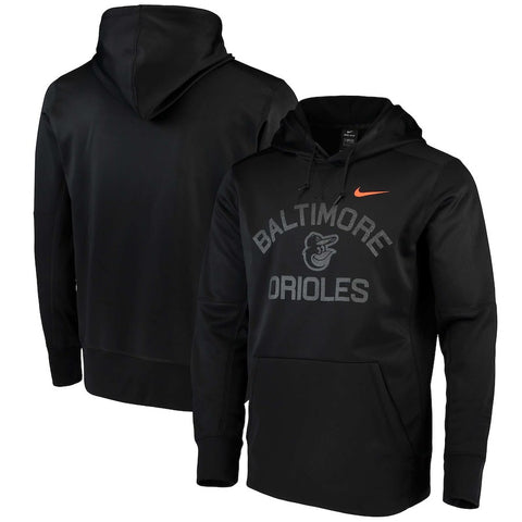 Baltimore Orioles Therma Pullover Hoodie - Black