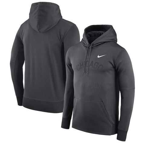 Chicago White Sox Therma Pullover Hoodie - Black