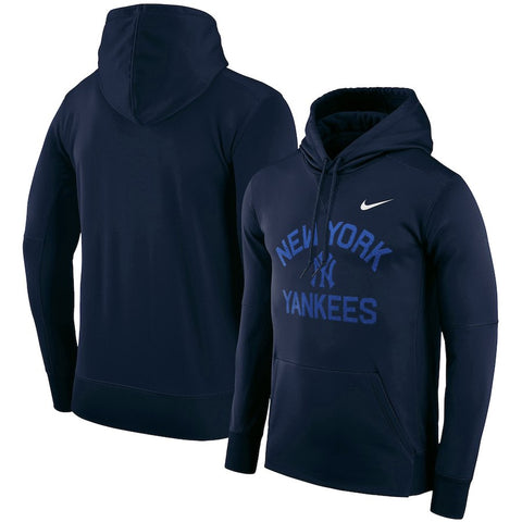 New York Yankees Therma Pullover Performance Hoodie - Navy