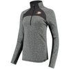 Anaheim Ducks   Women's Static Quarter-Zip Jacket - Heathered Black