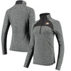 Anaheim Ducks   Women's Static Quarter-Zip Jacket - Heathered Black
