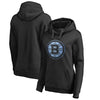 Boston Bruins   Women's Plus Sizes Pond Hockey Pullover Hoodie - Black