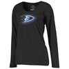 Anaheim Ducks   Women's Plus Sizes Pond Hockey Long Sleeve T-Shirt - Black