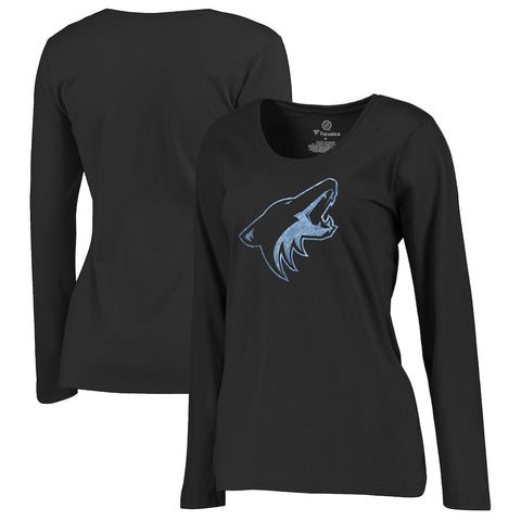 Arizona Coyotes   Women's Plus Sizes Pond Hockey Long Sleeve T-Shirt - Black