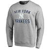 New York Yankees   Victory Arch Crew Neck Pullover Sweatshirt - Heathered Gray