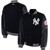 New York Yankees Majestic On-Field Varsity Jacket - Navy